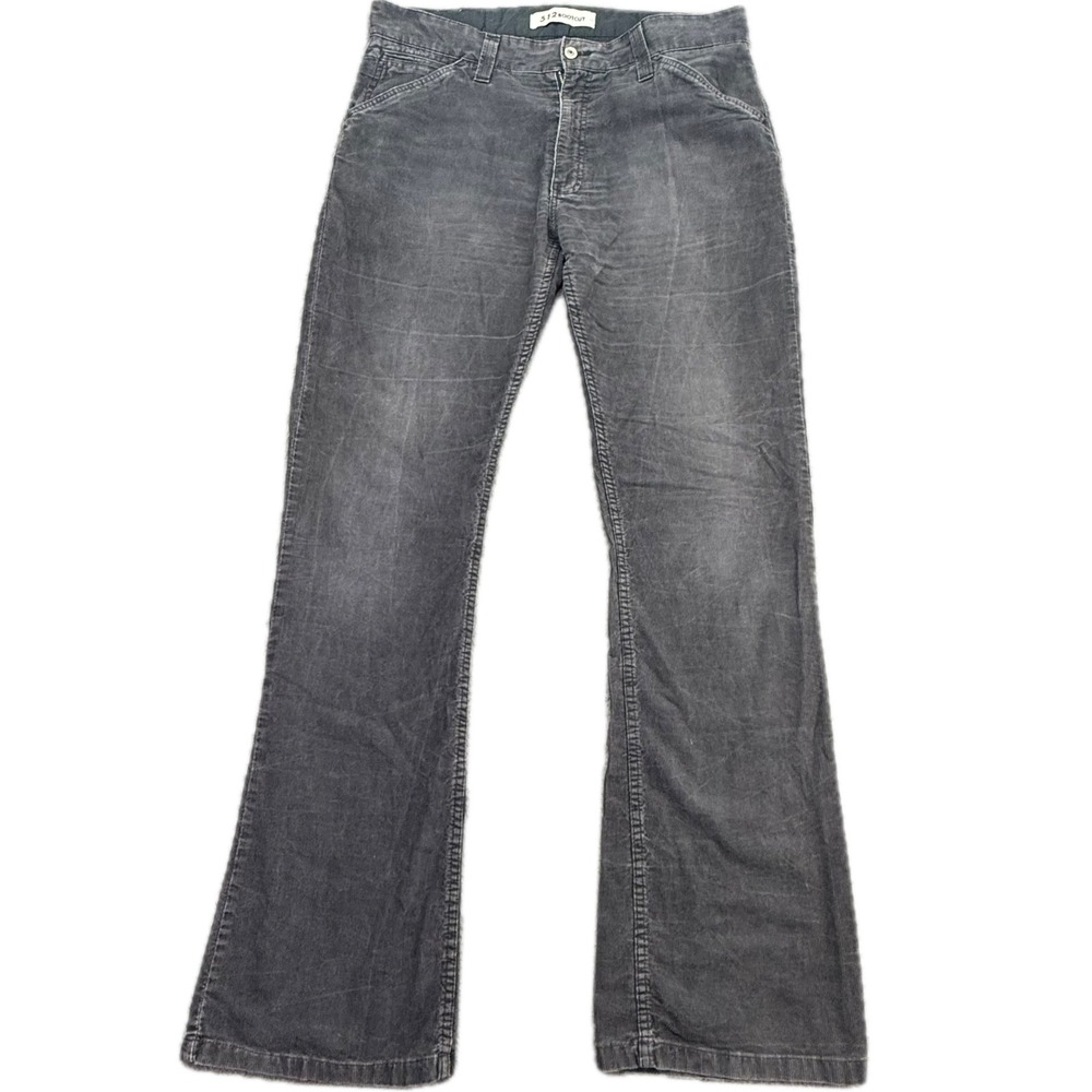 Levi's 512 Bootcut Pants Mens 36x36 Gray Corduroy Casual Trousers 00512-2159